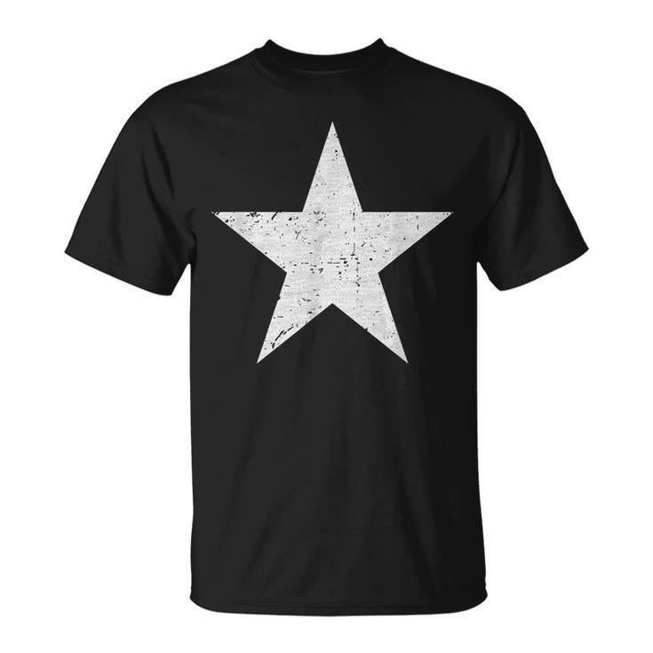 Gráfico De Estrella Blanca Grande Estrella De Estilo Retrointage Camiseta unisex