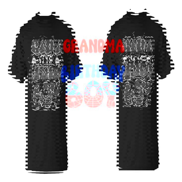 Grandma Of The Birthday Spider Web Boy Family Matching T-Shirt