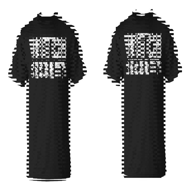 Halloween Dad Mom Daughter Adult Costume Witch Security T-Shirt