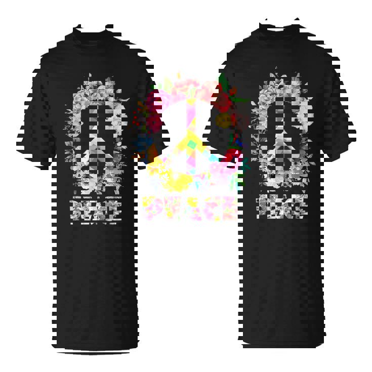Hippie Symbole De Paix Fleur Colorée Idée Cadeau Enfant T-Shirt