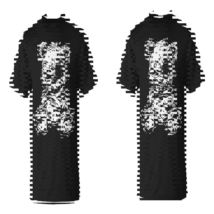[BEEN TRILL] ★24SS★Horror Drippy Bear Doll Overfit T-Shirt Horror Teddy Bear T-Shirt - Monsterry