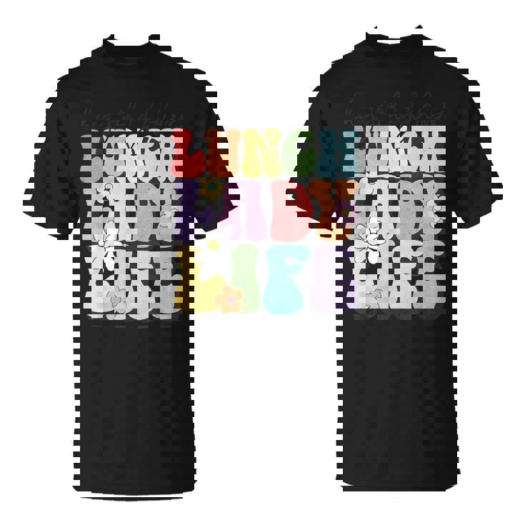 Hugs & High Fives Lunch Lady Vibes School Appreciation T-Shirt