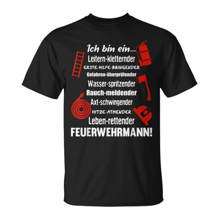 Ich Bin Ein Feuerwehrmannoluntary Fire Brigade Ich Bin Ein T-Shirt