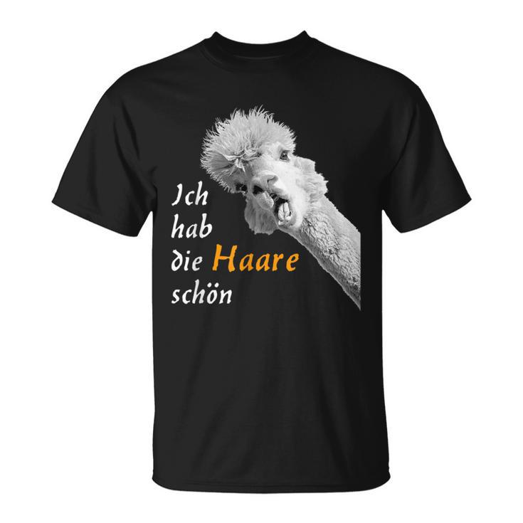 Ich Hab Die Haare Schön Talking Cute Alpaca T-Shirt