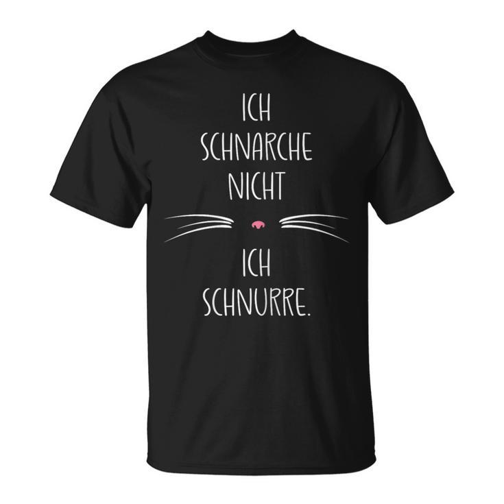 Ich Schnarche Nicht Ich Schnurre Sleep Cat Pyjama T-Shirt