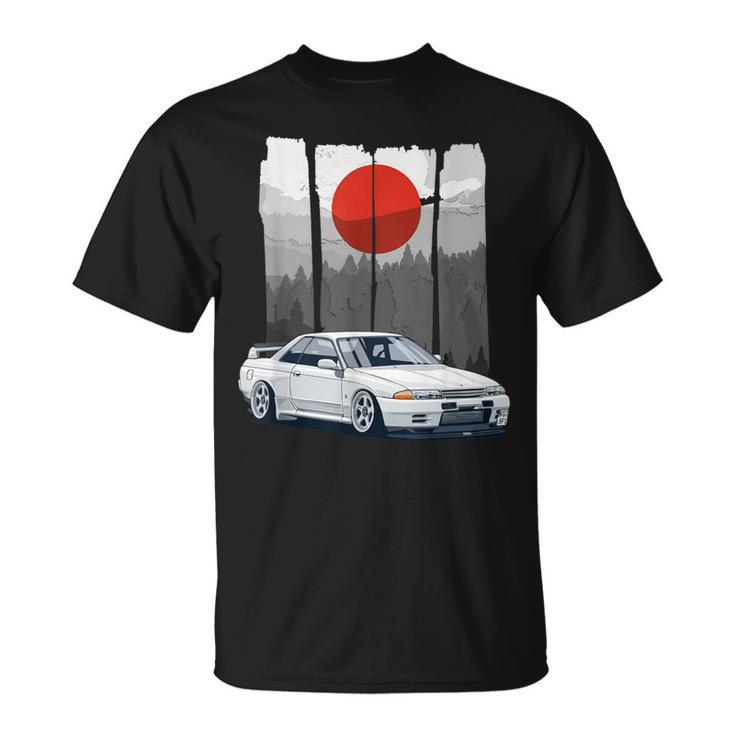 Jdm Skyline R32 Autotuning Japan Rising Sun Drift T-Shirt