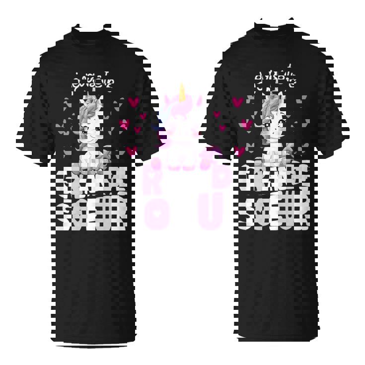 Jeais Être Grande Soeur Licorne Annonce Grossesse Soeur T-Shirt