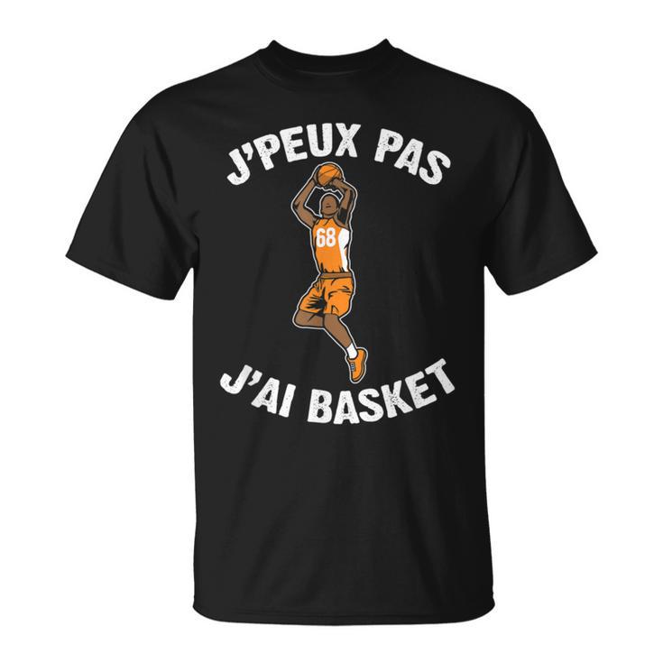 T-shirt Humour « J’peux Pas J’ai Basket » – Design Cartoon Ballon Qui Dab, Coupe Classique, Unisexe - 12