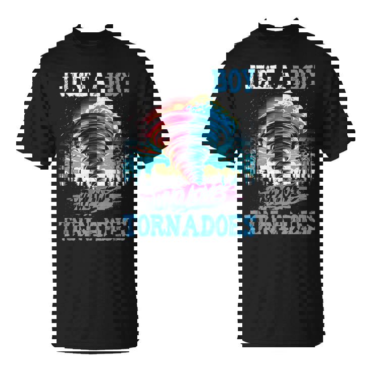 Juste Un Garçon Qui Aime Les Tornades La Météorologie Et Le Chasseur De Tempêtes T-Shirt