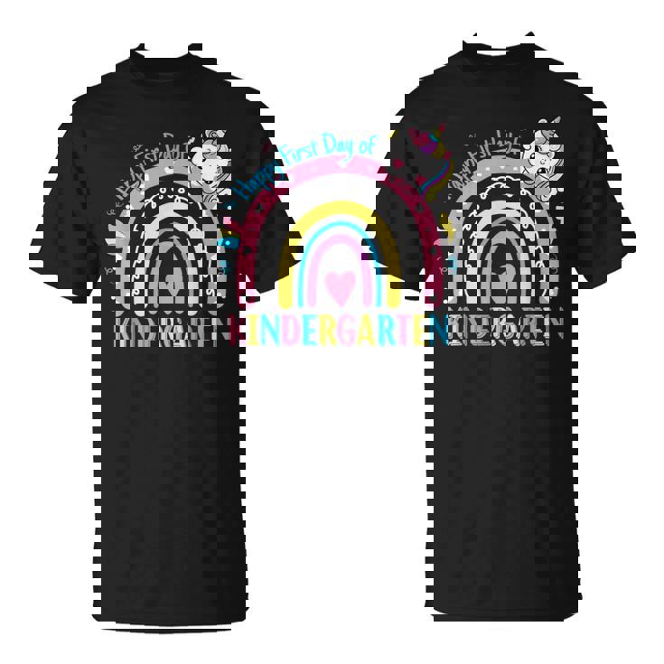Kindergarten First Day To School Kindergarten Unicorn Girls T-Shirt