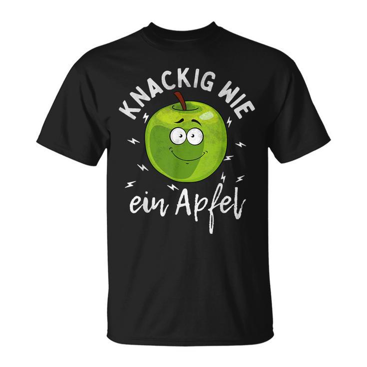 Knackig Wie Ein Apple Nutritionitamin Fruit Apple Saying T-Shirt