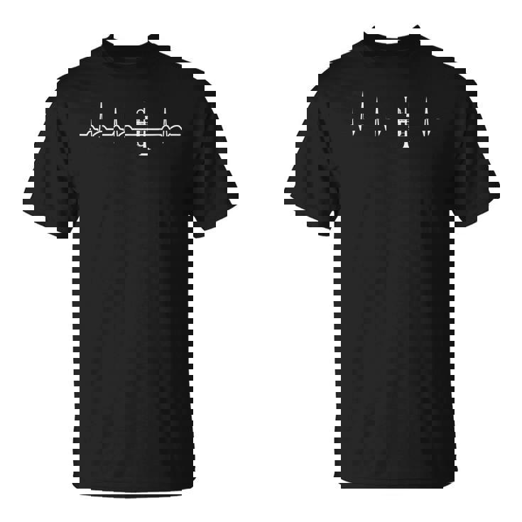 Latido Del Corazón Trompeta Banda De Música Trompetista Ekg Camiseta unisex