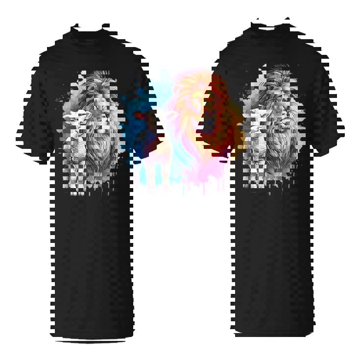 León Y Cordero Fe Hombres Cristianos Es Camiseta unisex