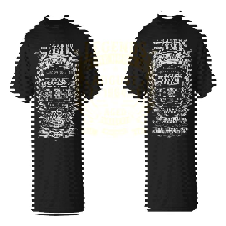 Leyendas Nacieron En 1964 Regalos De 60 Cumpleaños Para Hombres Agosto Camiseta unisex