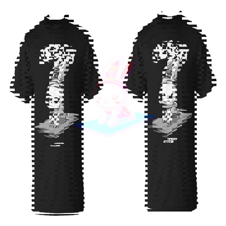 Lindo Conejito Fitnessegano Divertido Es Gimnasio Entrenamientos Camiseta unisex
