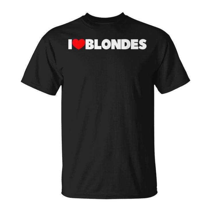 I Love Heart Blonde T-Shirt