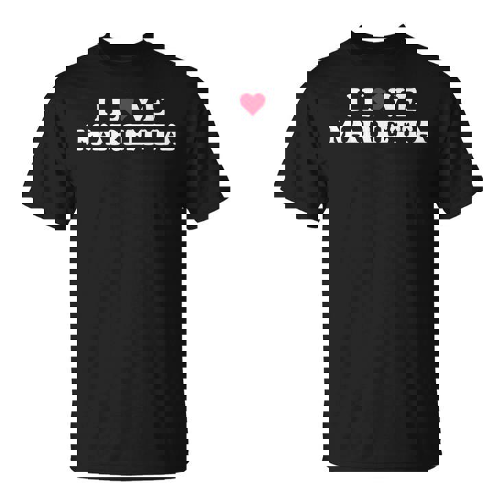 I Love Marietta Nombre De Marietta A Juego Para Novia Y Novio Camiseta unisex