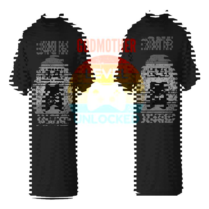 Madrina Nivel Desbloqueado Regalo De Jugador Para Nueva Madrina Camiseta unisex