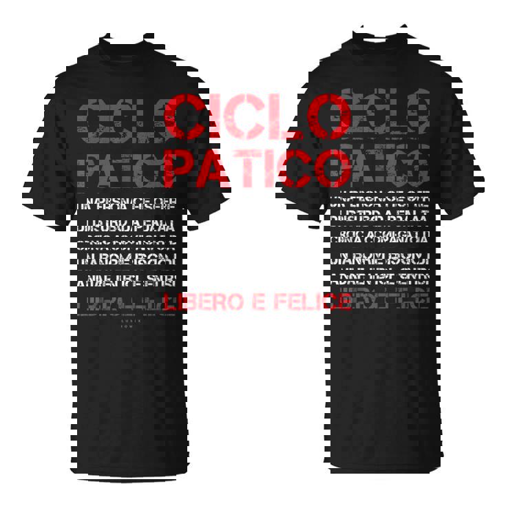 Maglie Uomo Bici Divertenti Ciclopatico Regalo Ciclista Maglietta