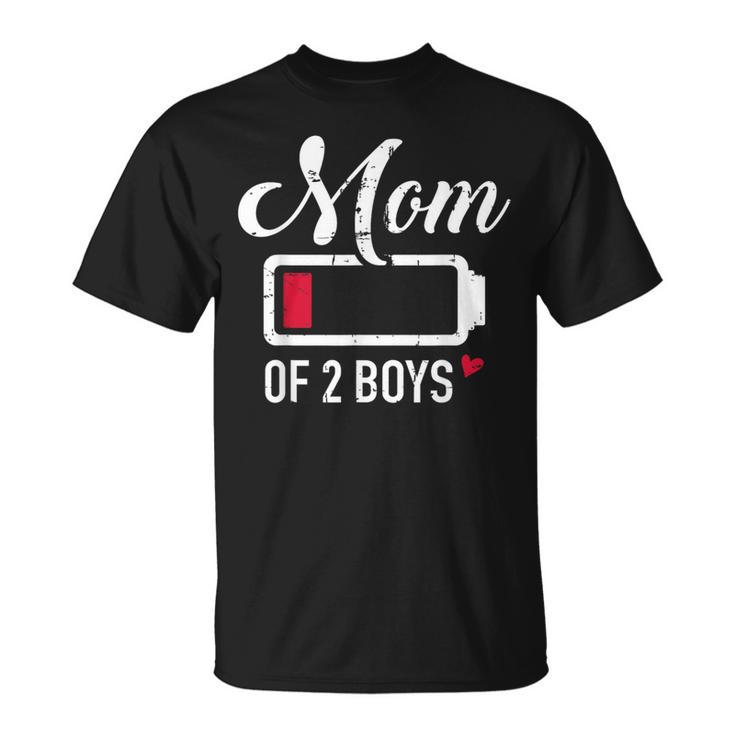 Mamaon Zwei Jungs Empty Battery 2 Sons T-Shirt