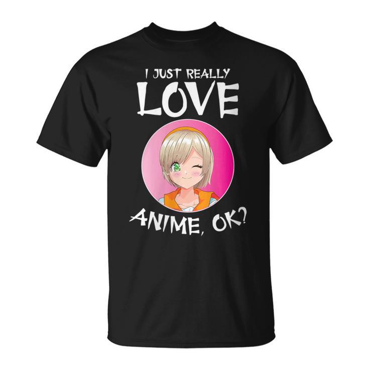 Manga Japonais Drôle Otaku Girls J'aimeraiment L'anime T-Shirt
