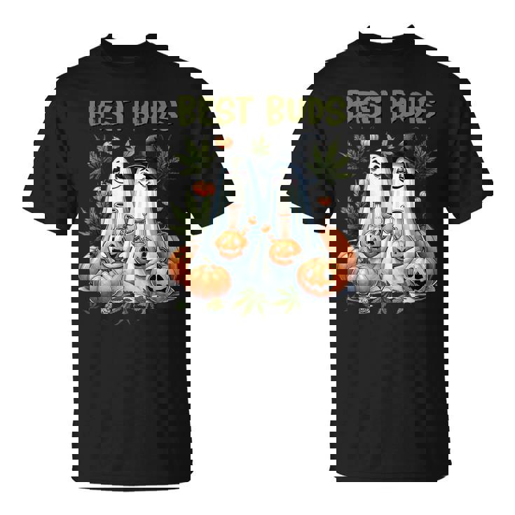 Marijuana Best Buds Ghost 420 Weed Cannabis Halloween T-Shirt