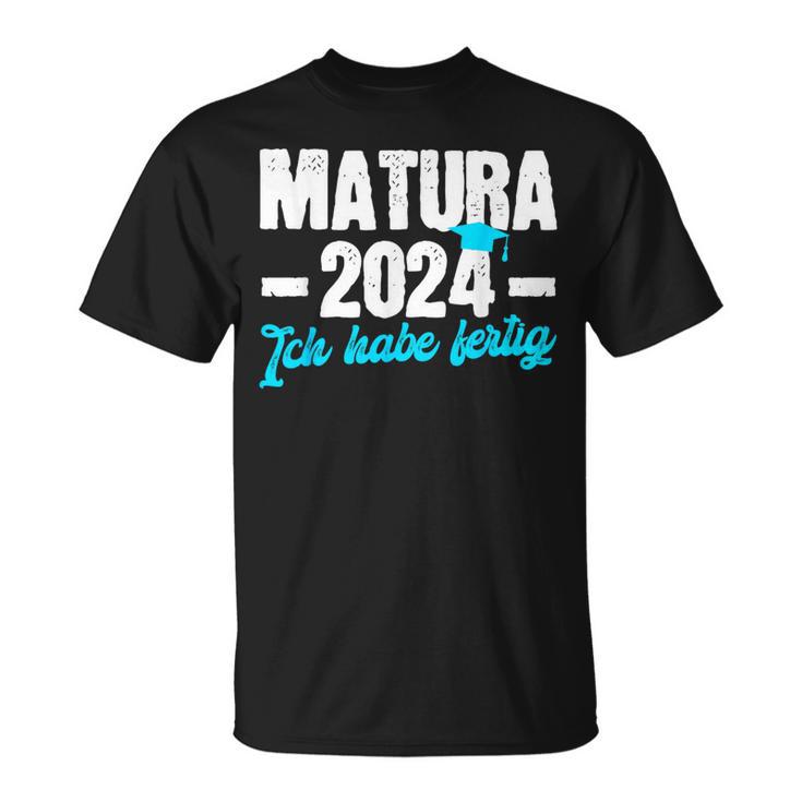 Matura 2024 Ich Habe Fertig Matura Bestanden T-Shirt