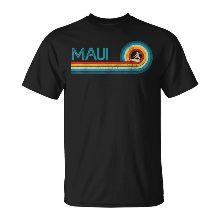 Maui Hawaiiintage Surfer Souvenir Surf T-Shirt