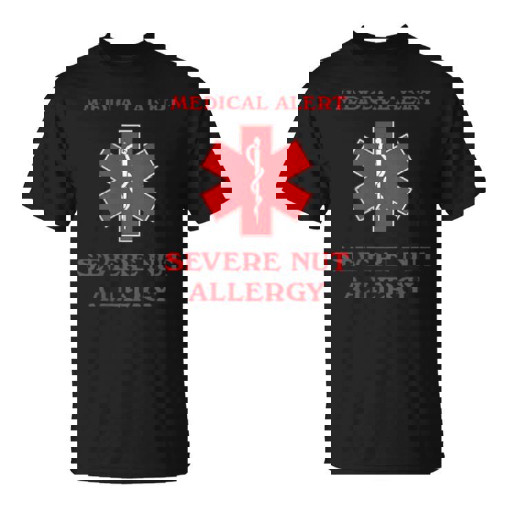 Medical Alert Severe Nut Allergy Awareness T-Shirt