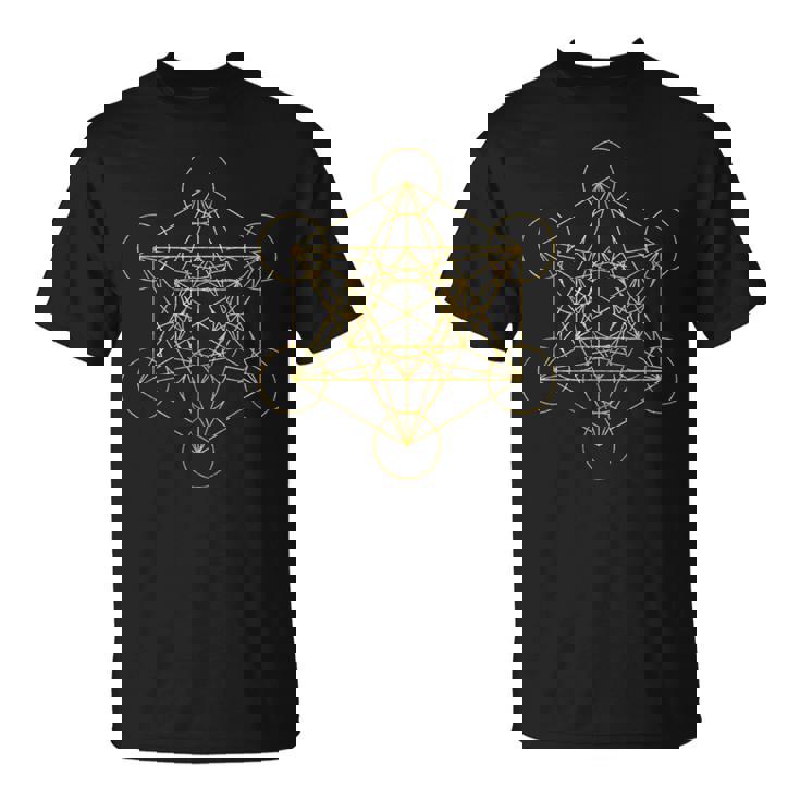 Metatron's Cube Sagrada Geometría Yoga Pray Camiseta unisex
