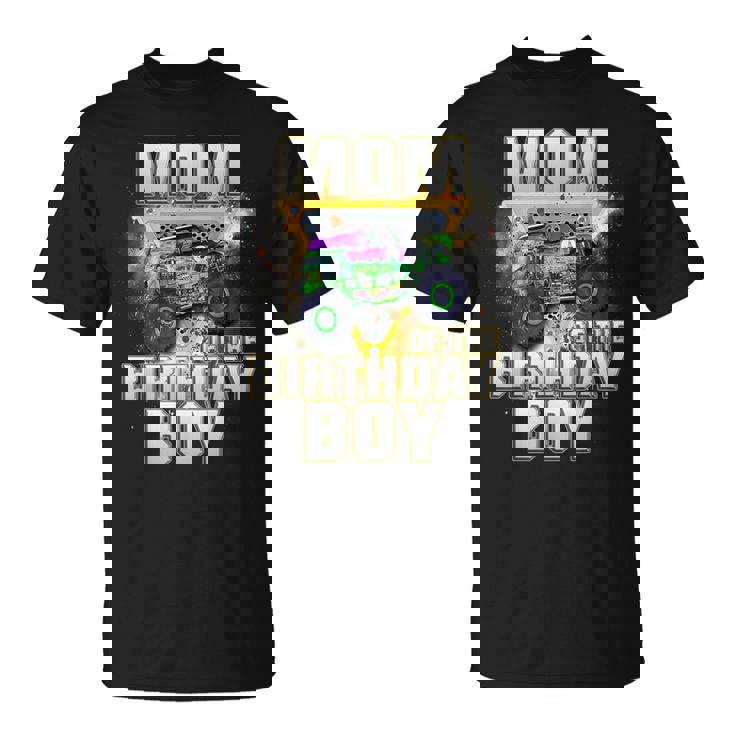 Mom Of The Birthday Boy Monster Truck Birthday Novelty T-Shirt