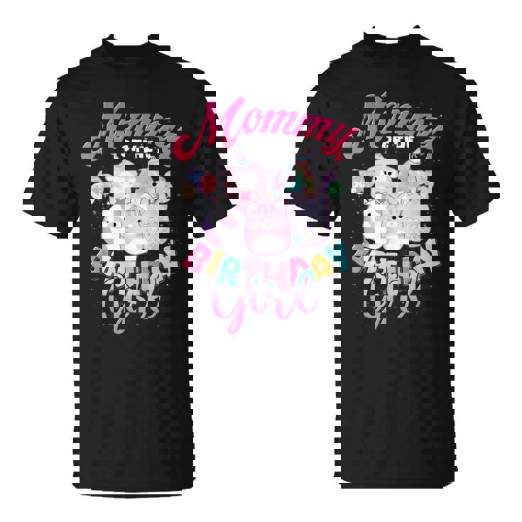 Mommy Of The Birthday Girl Cute Squish Squad Mallow Family T-Shirt