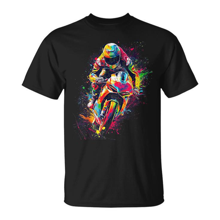 Motorrad Farbiges Motocross Für Jungen T-Shirt