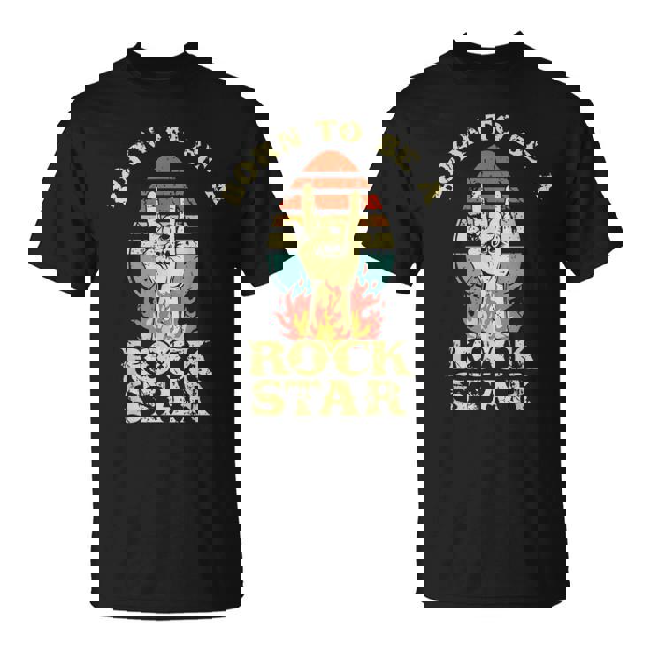 Nacida Para Ser Estrella Del Rock De La Mano Cuernos De La Camiseta unisex