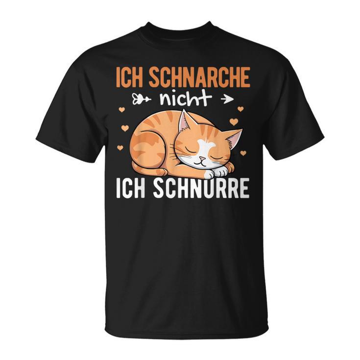 Nightdress Ich Schnarche Nicht Ich Schnurre Katzen Ich Schn T-Shirt