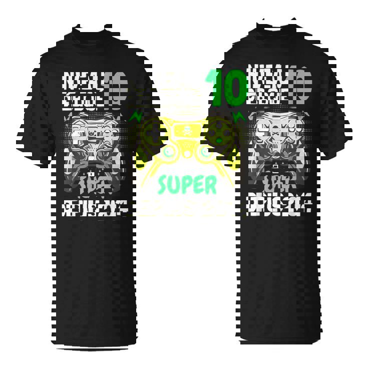 Niveau 10 Débloqué Super Depuis 2014 Anniversaire Gamer T-Shirt