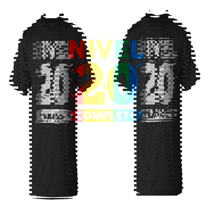 Nivel 20 Completo 20 Aniversario De Boda 20 Años Camiseta unisex
