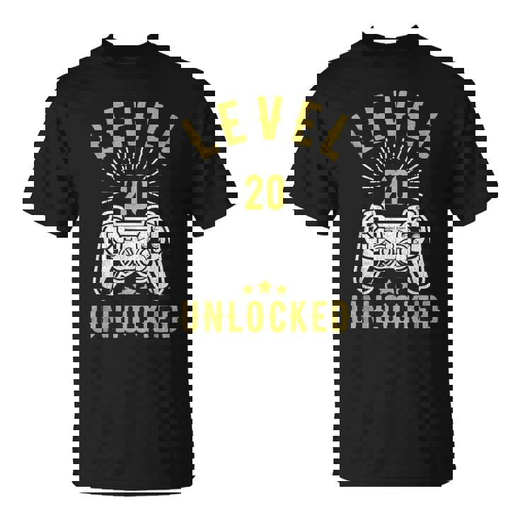 Nivel 20 Desbloqueado Boda Del 20º Aniversario Camiseta unisex