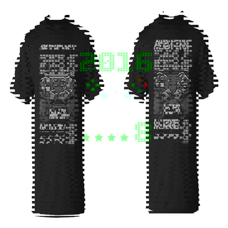 Nivel 8Ideojugador Desbloqueado 8 Años 2016 Camiseta unisex