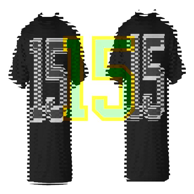 Número 15 Sporterde Amarillo Número 15 Camiseta unisex