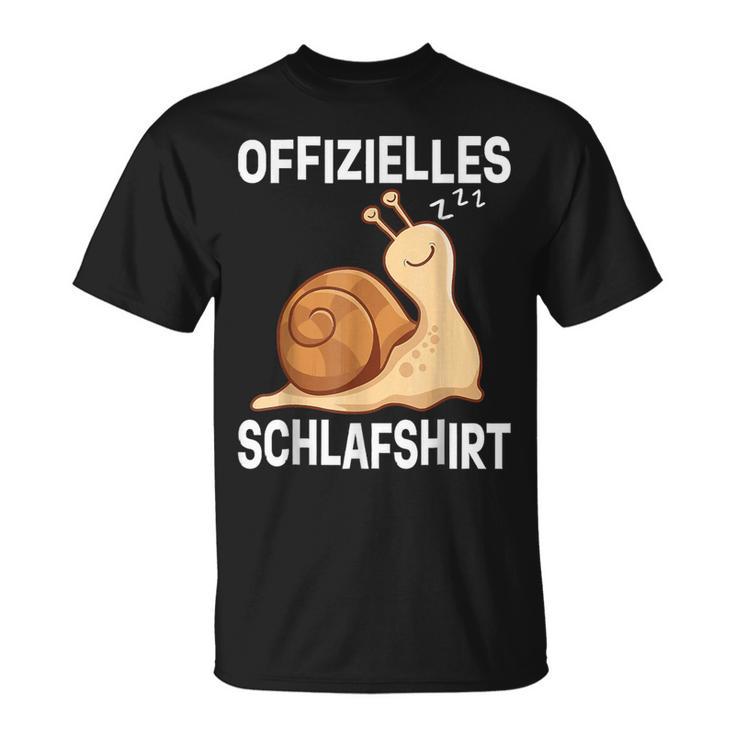 Offizieller Snail Sleep Schlafanzug Snail Late Sleeper T-Shirt