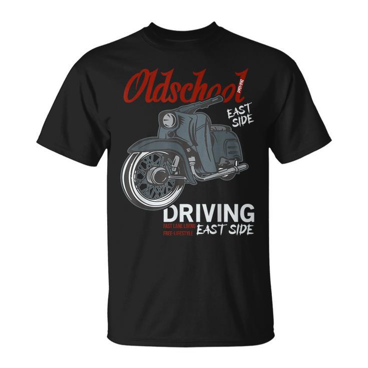 Oldschool Schwalbe Tuning Kr51 Simson Ddr Moped T-Shirt