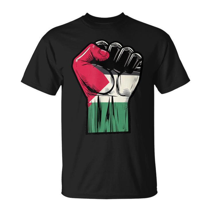 Palestine Flag Fist Palestine Flag T-Shirt