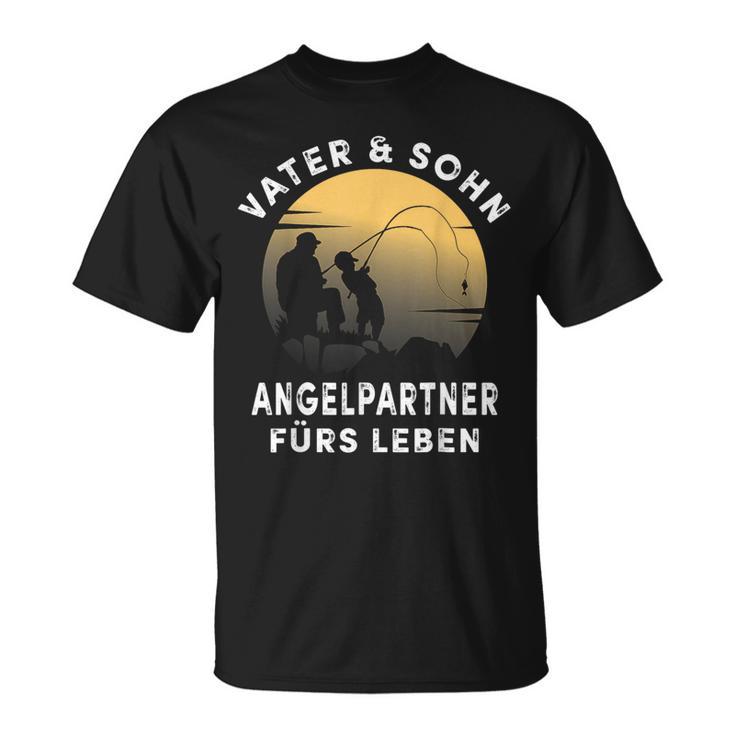 Papa Und Sohn Angelpartner Fürs Leben Angeln Angler T-Shirt