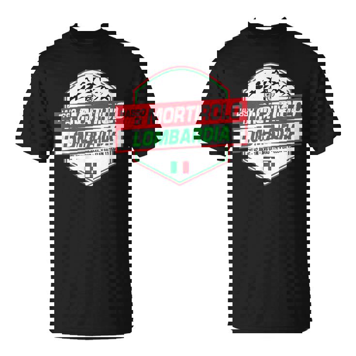 Passo Di Mortirolo Ciclista Lombardía Italia Ciclismoacaciones Camiseta unisex