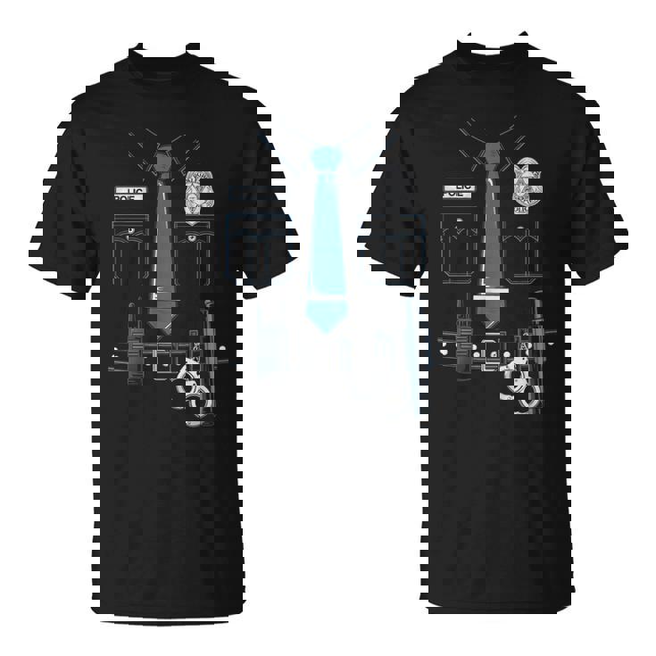 Police Costume Uniform Badge Officer Sheriff Police T-Shirt