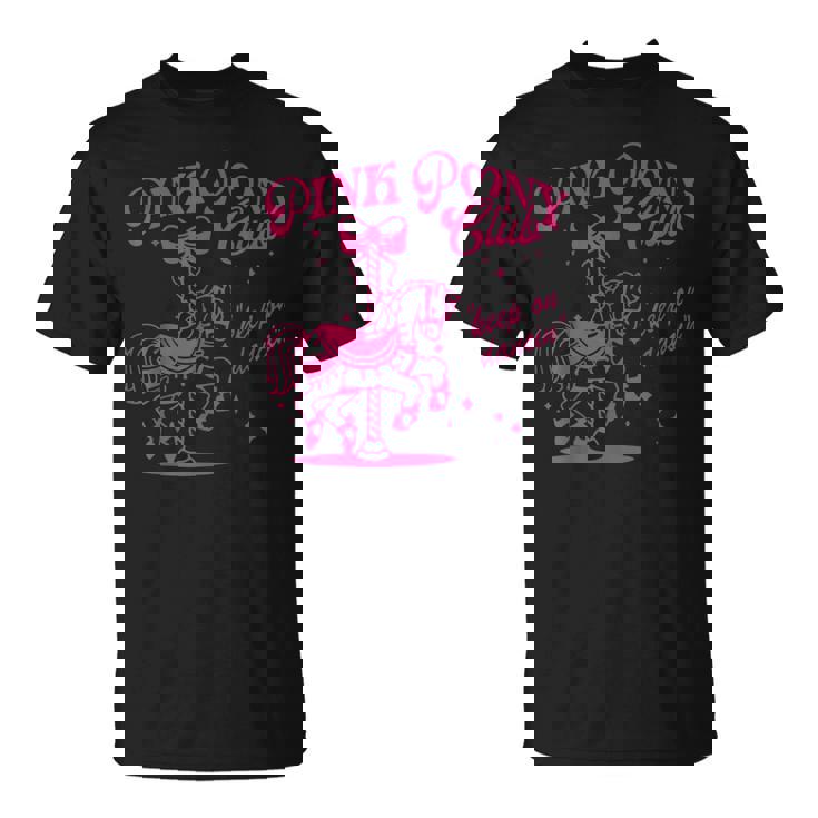 Pony And Heels Lover Pink Girls Clubs Cowgirl T-Shirt