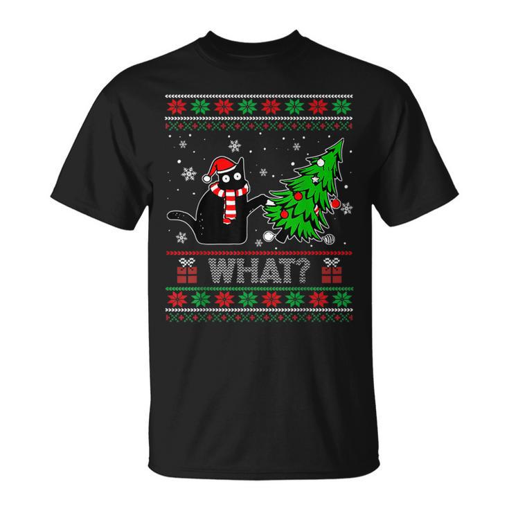 Pull 'Chat Noir Poussant Le Sapin' - Sweatshirt Humour Noël, 241 G, Coupe Classique, Cadeau Fan De Chats - 5