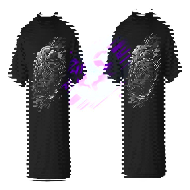 Purple Basketball Camouflage T-Shirt