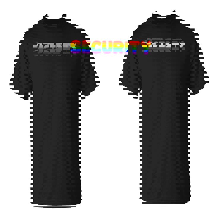 Rainbow Flag Lgtbq That Says Security T-Shirt